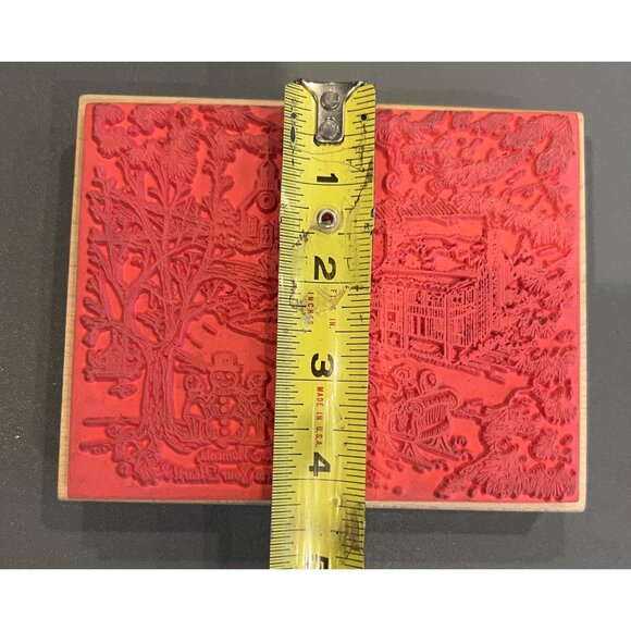 STAMPABILITIES 'Winter Wish' Large Wooden Mounted Rubber Stamp Vintage Christmas - Picture 7 of 7